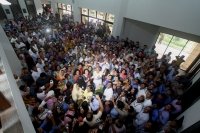 Yunus returns home among joyful colleagues holding Olympic Torch Yunus returns home among joyful colleagues holding Olympic Torch