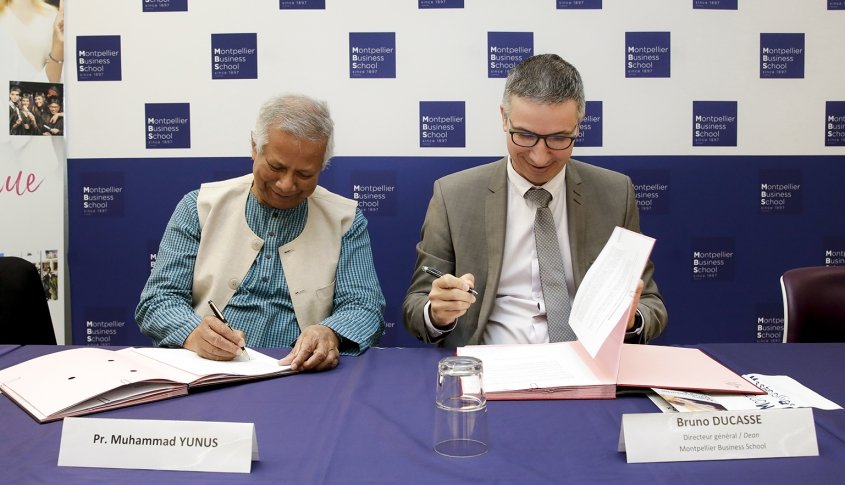 Montpellier Business School established the 4th Yunus Social Business Centre (YSBC) in France and the 80th YSBC Montpellier Business School established the 4th Yunus Social Business Centre (YSBC) in France and the 80th YSBC