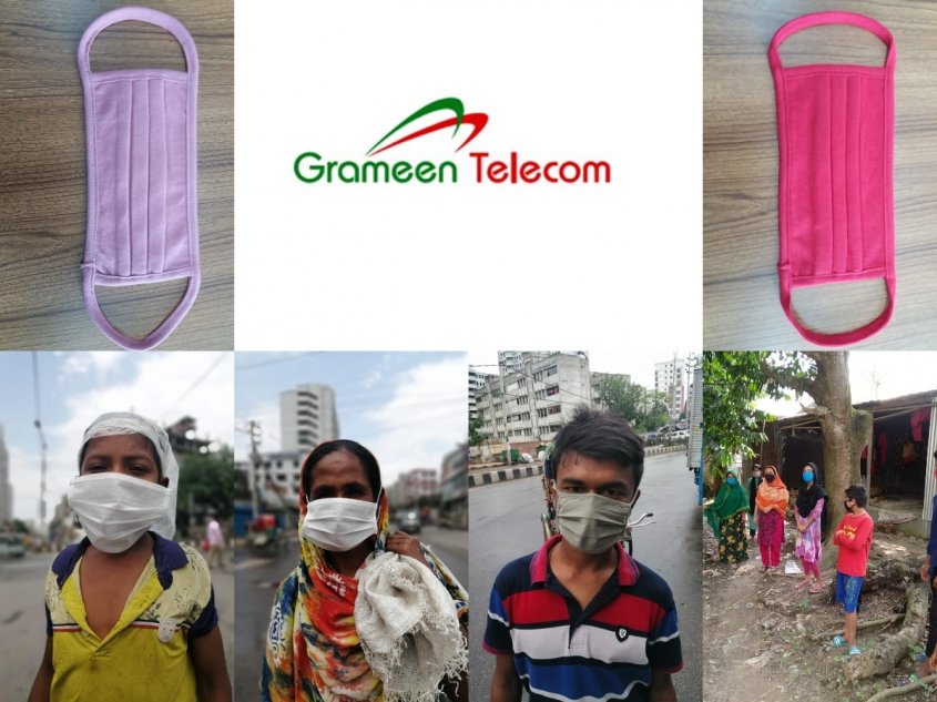 One Million Free Non-Medical Face Masks Provided by Grameen Telecom One Million Free Non-Medical Face Masks Provided by Grameen Telecom